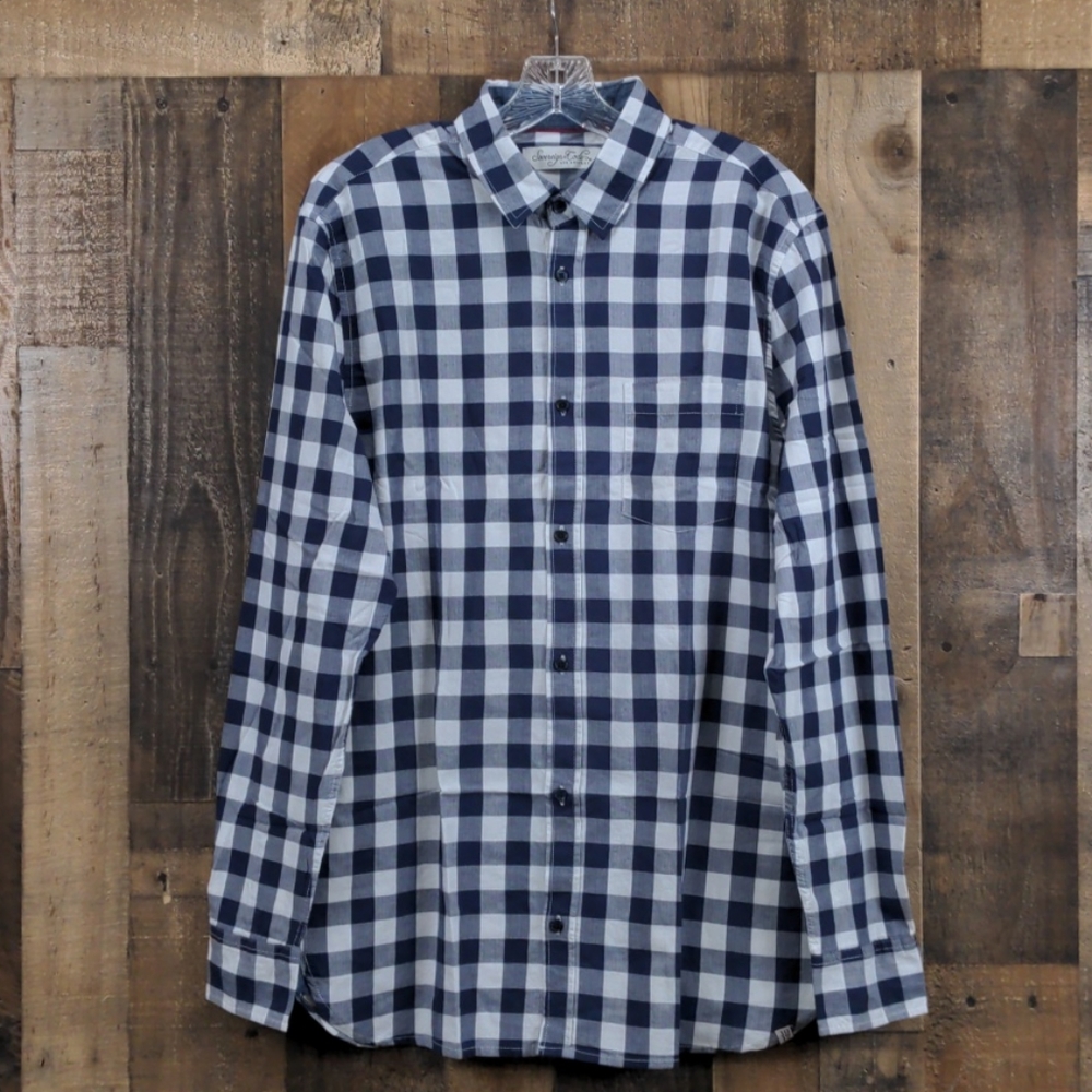 Sovereign Code Blue Button Up Shirt Size L